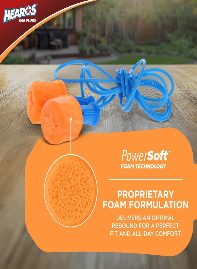 هيروس سدادات أذن إسفنجية Hearos SoftStar EZ Twist مزودة بسلك، علبة مجانية، معدل تخفيف الضوضاء 30، زوج واحد، برتقالي، 5521 - Image 2